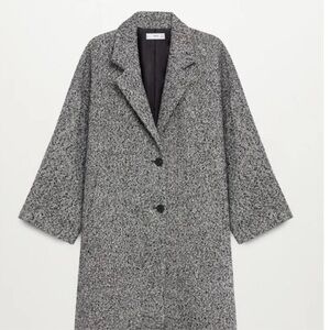 Mango Oversized grey wool coat #wintercoat